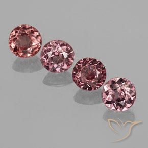 Gemme di Granato malese Rosa scuro naturale da 3.05 ct, Rotondo, VS