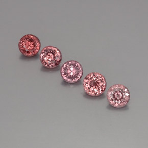 Gemme di Granato malese Rosato naturale da 3.92 ct, Taglio rotondo, VS