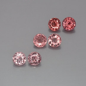 Granato malese naturale rosa da 3,88 ct, taglio rotondo, VS