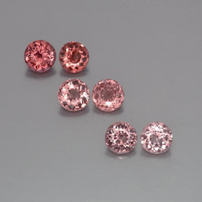 Granato malese naturale rosa da 3,88 ct, taglio rotondo, VS