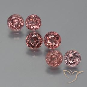 4.57ctw Naturale Rosa scuro Granato malese, Rotondo, VS