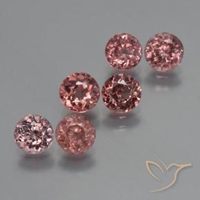 Gemme di Granato malese Rosa scuro naturale da 4.57 ct, Rotondo, VS
