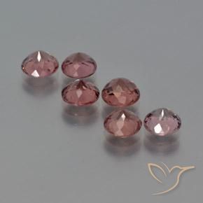 Gemme di Granato malese Rosa scuro naturale da 4.57 ct, Rotondo, VS