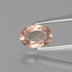 Granato malese naturale arancione da 0,76 ct, taglio ovale, VS