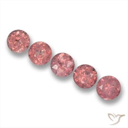 4.25ctw Naturale Rosa rosa Granato malese, Rotondo, VS