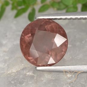 Granato malese Rosa Borgogna naturale da 2.85 ct, Taglio rotondo, VS