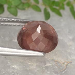 Granato malese Rosa Borgogna naturale da 2.85 ct, Taglio rotondo, VS