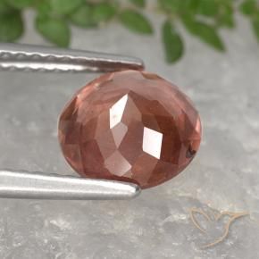 Granato malese rosa lampone naturale da 2.56 ct, Rotondo, VS