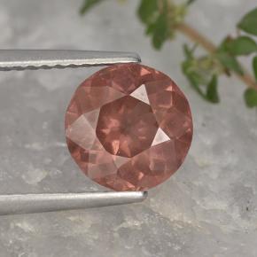 Granato malese naturale arancione da 2,12 ct, taglio rotondo, VS