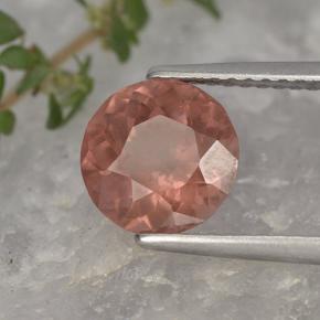 Granato malese naturale arancione da 2,12 ct, taglio rotondo, VS