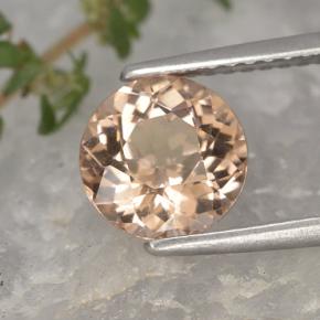 Granato malese naturale arancione da 1,87 ct, taglio rotondo, VS