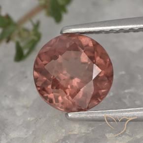 Granato malese Rosso mattone naturale da 1.65 ct, Rotondo, VS