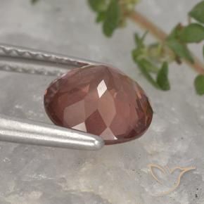 Granato malese Rosso mattone naturale da 1.65 ct, Rotondo, VS