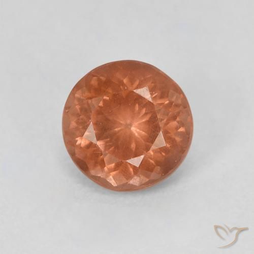 0.82ct Naturale Rosa arancione Granato malese, Rotondo, VS