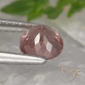 Granato malese Rosa rosa naturale da 0.90 ct, Rotondo, VS
