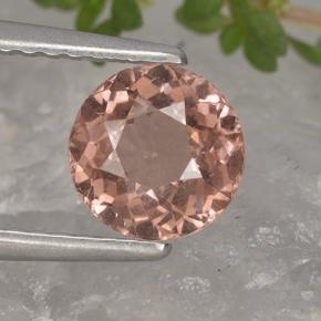 Granato malese Rosa arancione naturale da 1.11 ct, Taglio rotondo, VS