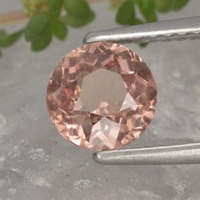 Granato malese Rosa arancione naturale da 1.11 ct, Taglio rotondo, VS