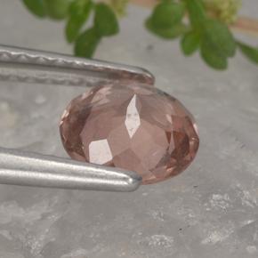 Granato malese Rosa arancione naturale da 1.11 ct, Taglio rotondo, VS