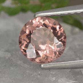Granato malese Rosa chiara naturale da 1.18 ct, Taglio rotondo, VS