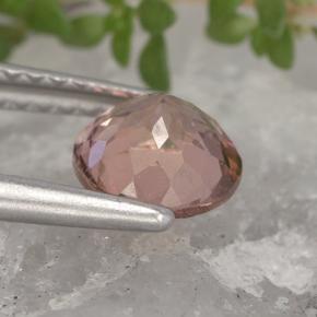Granato malese Rosa chiara naturale da 1.18 ct, Taglio rotondo, VS