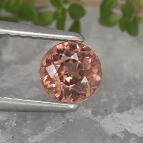 Granato malese naturale arancione da 0,67 ct, taglio rotondo, VS