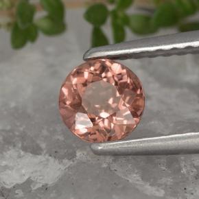 Granato malese naturale arancione da 0,67 ct, taglio rotondo, VS