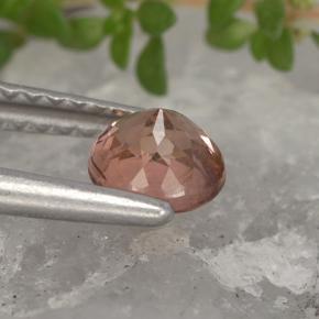 Granato malese naturale arancione da 0,67 ct, taglio rotondo, VS