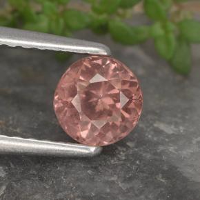 Granato malese naturale rosa da 0,79 ct, taglio rotondo, VS