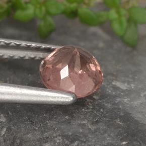 Granato malese naturale rosa da 0,79 ct, taglio rotondo, VS
