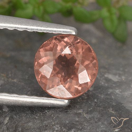 1.02ct Naturale rosa lampone Granato malese, Rotondo, VS, Photo A