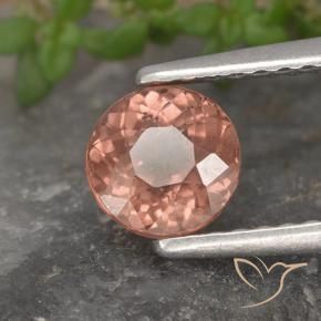 Granato malese rosa lampone naturale da 1.02 ct, Rotondo, VS