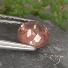 Granato malese rosa lampone naturale da 1.02 ct, Rotondo, VS