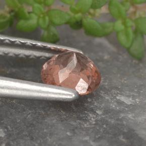 Granato malese Rosa arancione naturale da 0.50 ct, Taglio rotondo, VS