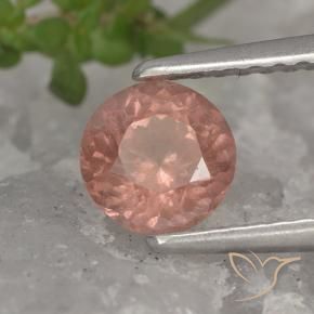 Granato malese Pompelmo Rosa naturale da 0.88 ct, Rotondo, VS