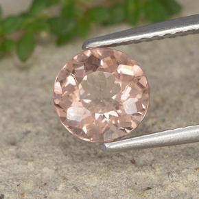 Granato malese Rosa arancio naturale da 1.38 ct, Taglio rotondo, VS