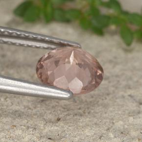 Granato malese Rosa arancio naturale da 1.38 ct, Taglio rotondo, VS