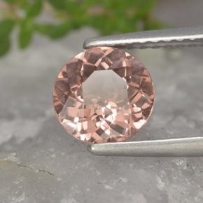 Granato malese Rosa arancio naturale da 1.34 ct, Taglio rotondo, VS