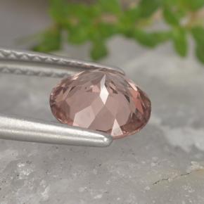 Granato malese Rosa arancio naturale da 1.34 ct, Taglio rotondo, VS