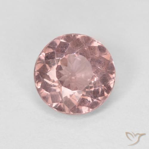 Granato malese rosa pesca naturale da 1.40 ct, Taglio rotondo, VS