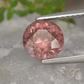 Granato malese naturale rosa da 1,62 ct, taglio rotondo, VS