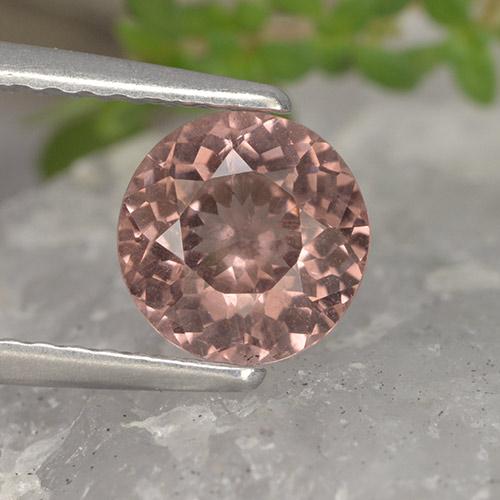 Granato malese naturale rosa da 1,29 ct, taglio rotondo, VS