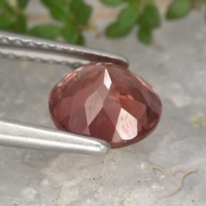 Granato malese Rosso mattone naturale da 1.64 ct, Rotondo, VS