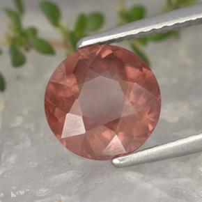 Granato malese Rosa arancione naturale da 2.24 ct, Taglio rotondo, VS