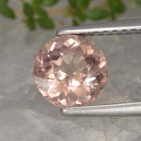Granato malese Rosa arancione naturale da 1.44 ct, Taglio rotondo, VS