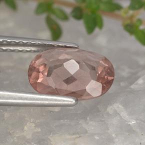 Granato malese naturale rosa da 1,67 ct, taglio ovale, VS