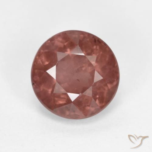 1.19ct Naturale rosa lampone Granato malese, Rotondo, VS