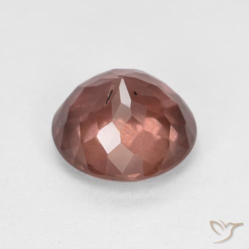 Granato malese rosa lampone naturale da 1.19 ct, Rotondo, VS