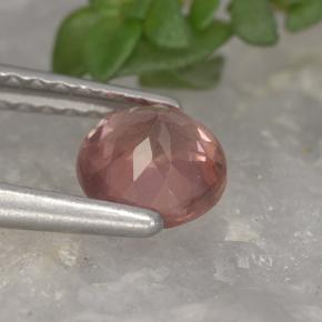 Granato malese naturale rosa da 0,83 ct, taglio rotondo, VS