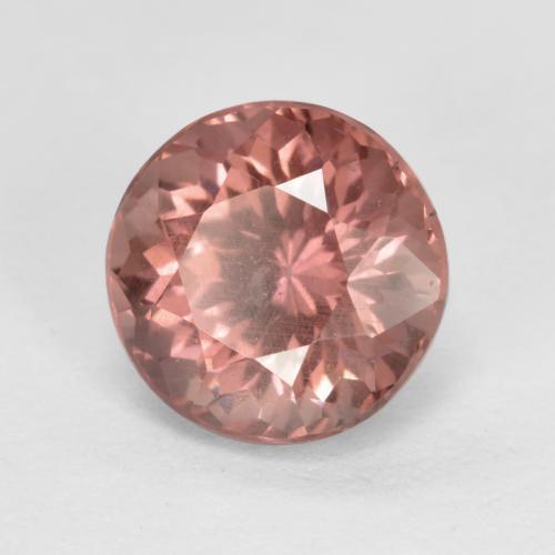 Granato malese Rosa rosa naturale da 1.27 ct, Taglio rotondo, VS
