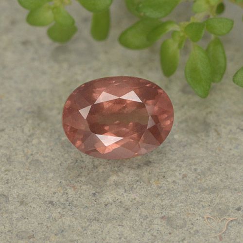 1.27ct Naturale rosa lampone Granato malese, Ovale, VS, Photo A